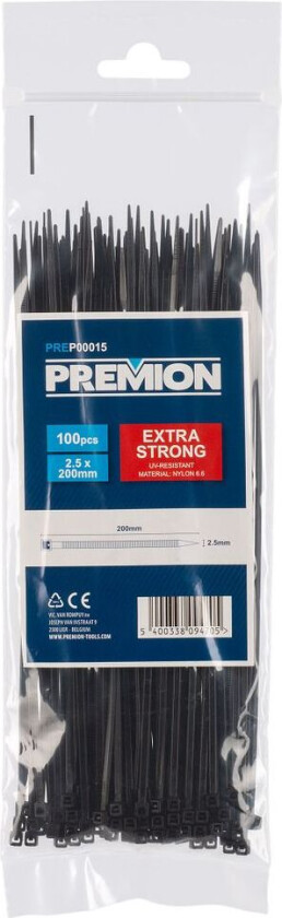 Bilde av CABLE TIES BLACK 2,5X200MM 100PCS