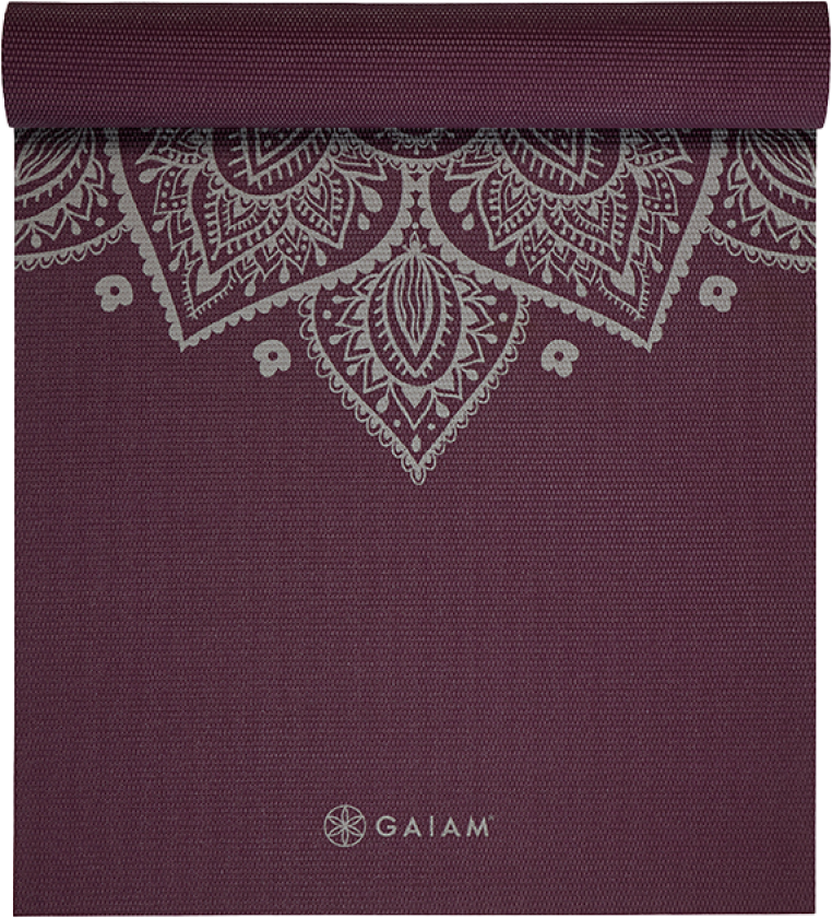 Midnight Plum Sundial Flower Yoga Mat 5 mm