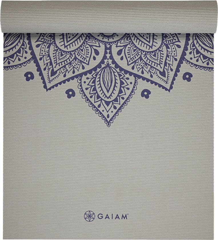 Sustained Grey Sundial Flower Yoga Mat 5 mm