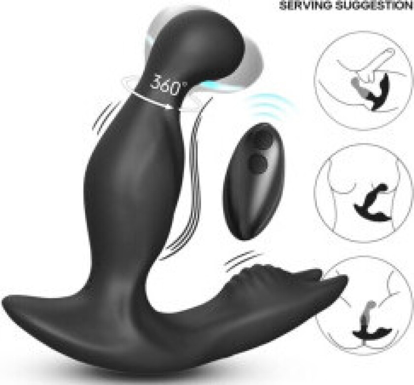 Armony - Bat King Vibrator Anal Prostata Rotator Fjernkontroll Svart