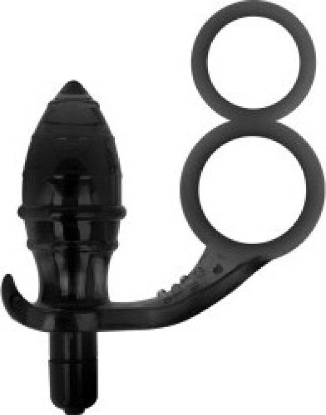 - Analplugg Med Dobbel Svart Ring