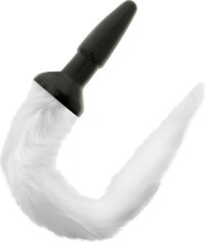 Darkness - Silikon analplugg med hvit hale