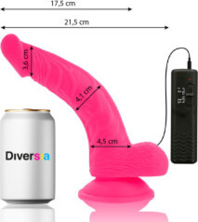 - Fleksibel Vibrerende Dildo Rosa 21,5 Cm -O- 4,5 Cm