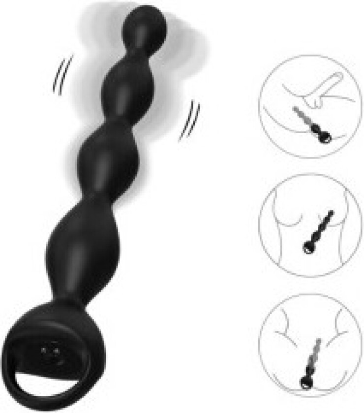 Armony - Vibrator Finger Anal Plugg Svart