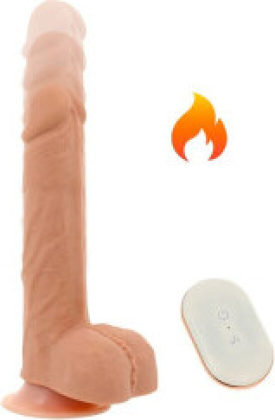 Ohmama - opp og ned dildo med varmefunksjon og fjernkontroll