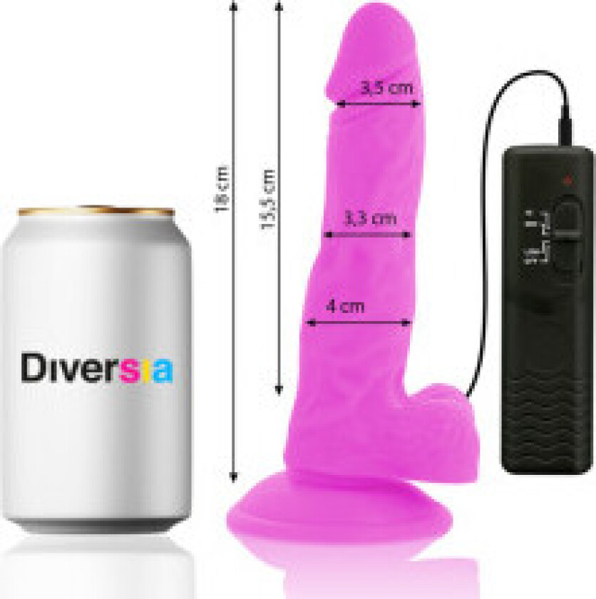 - Fleksibel Vibrerende Dildo Lilla 18 Cm -O- 4 Cm