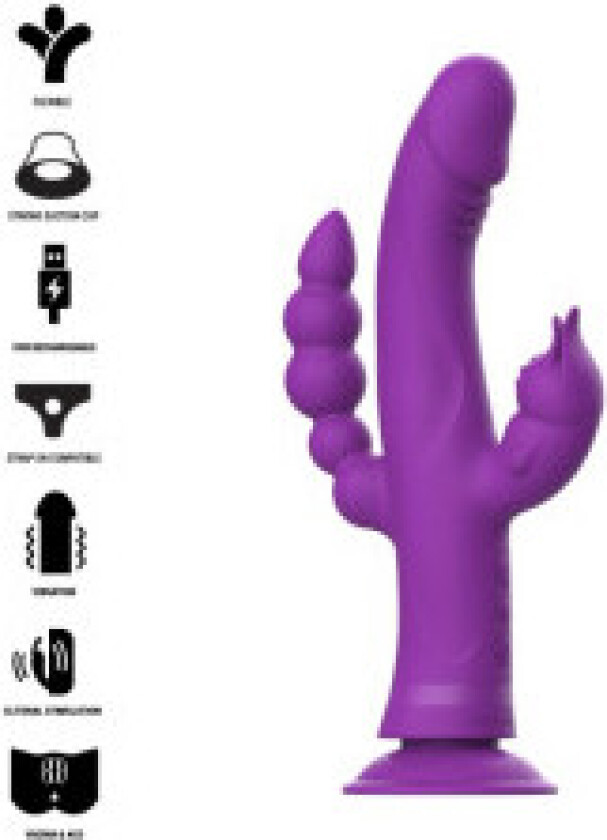 Intense - Casanova Rabbit Silikon Vibrator Trippel Motor Lilla