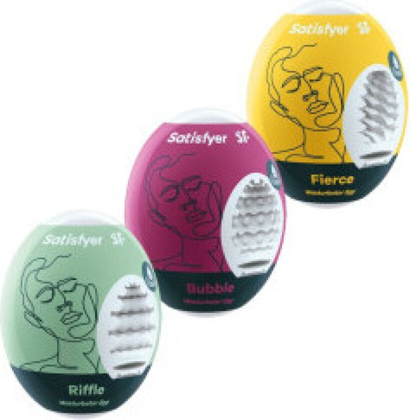Satisfyer - 3 masturbatoregg Riffle, Bubble & Fierce