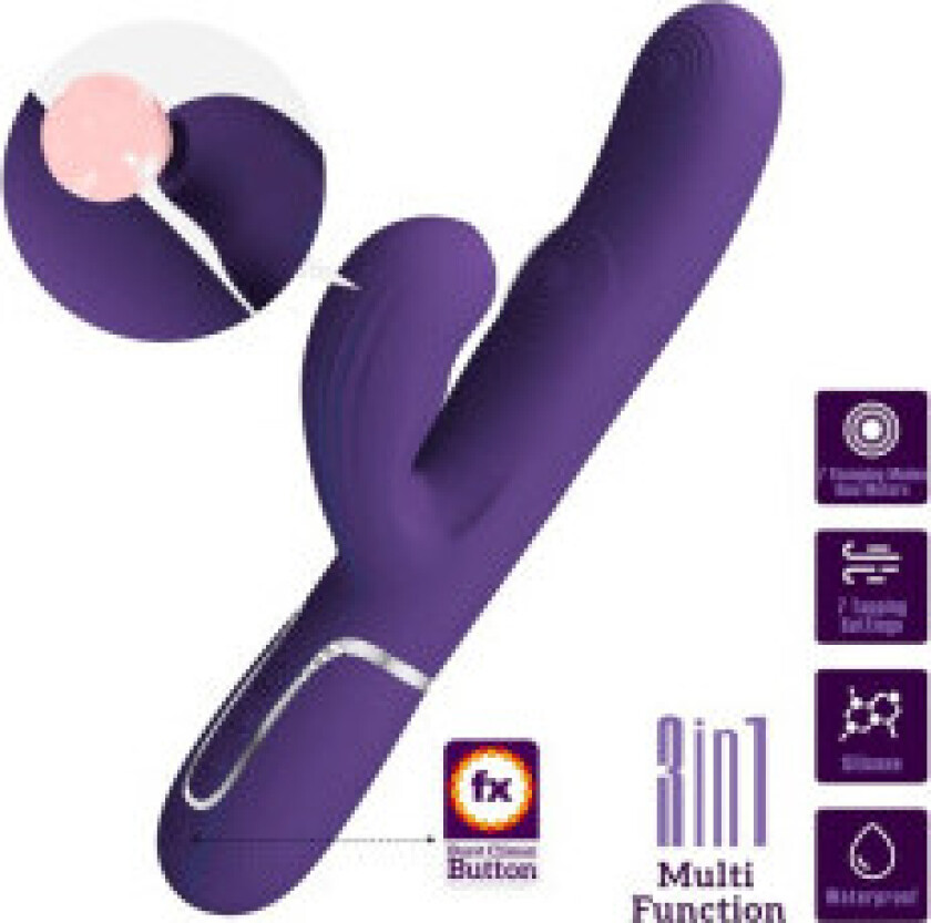 Pretty Love - Perlita G-Spot Vibrator 3 i 1 multifunksjon lilla