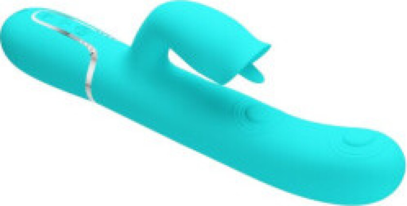 Pretty Love - Rabbit Vibrator med slikkende Aqua Green