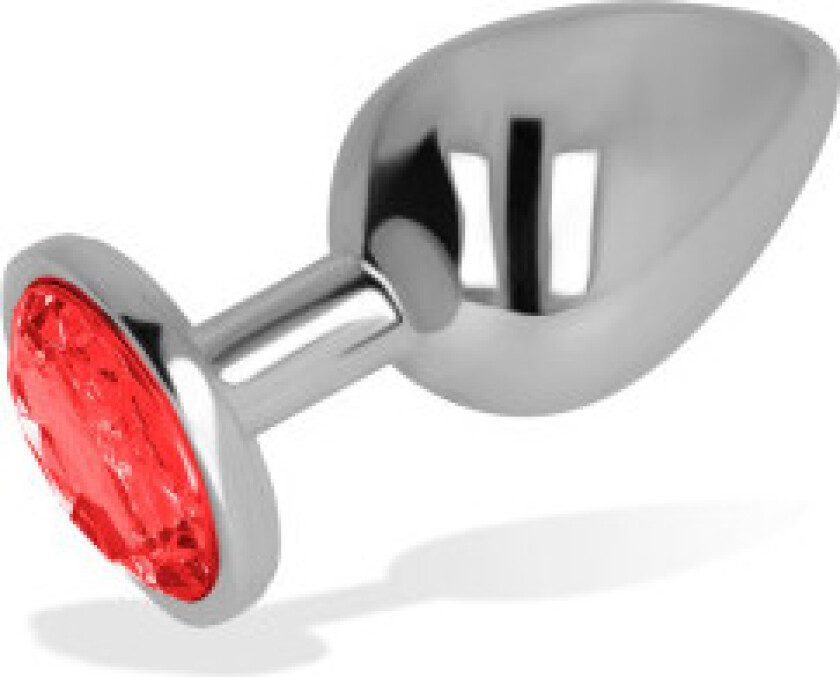 Ohmama - Analplugg Med Rød Krystall 7 Cm