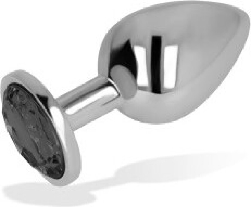 Ohmama - Analplugg Med Sort Krystall 9 Cm