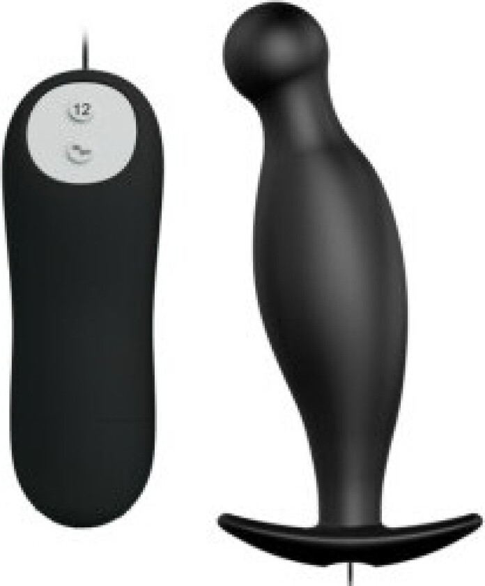 - Silikon analplugg 12 vibrasjonsmoduser svart