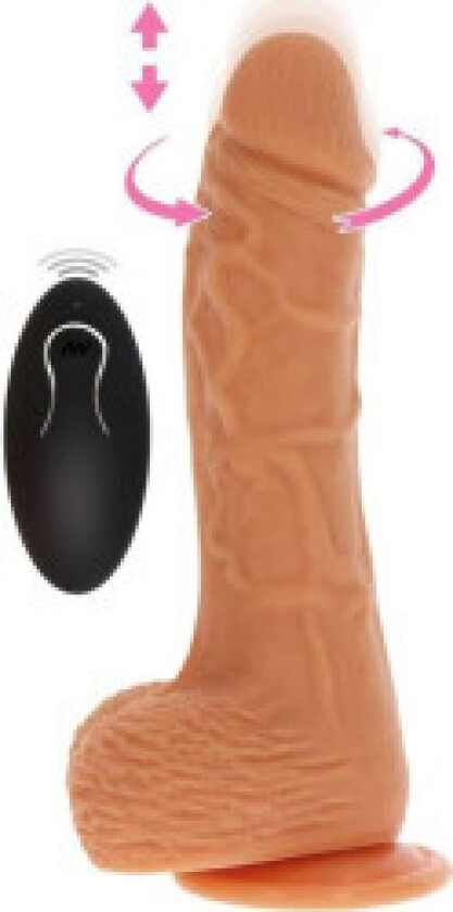 - Opp og ned Roterende Vibr Dildo Hud