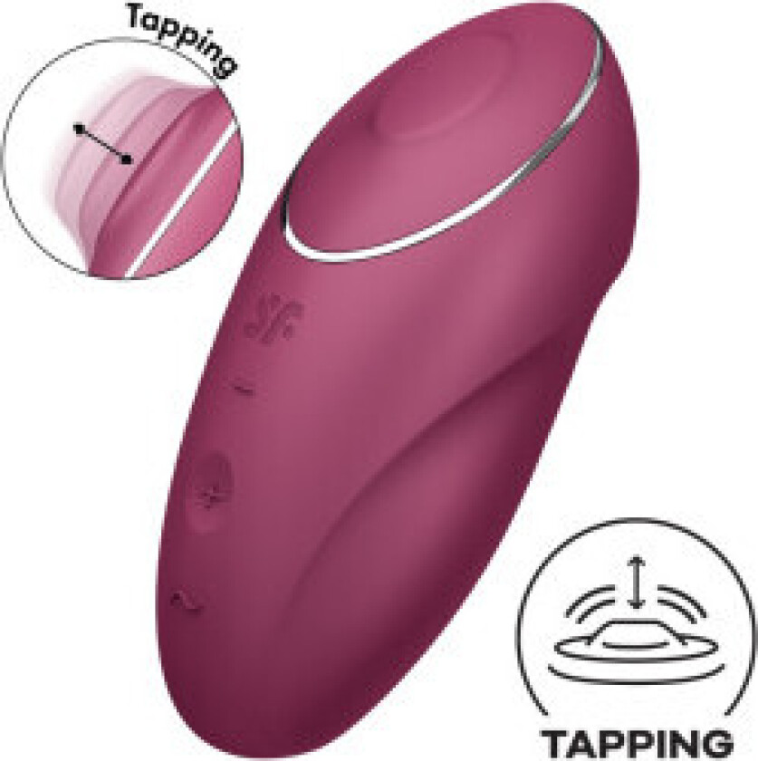Satisfyer - Tap & Climax 1 Lay-On Vibrator Rød
