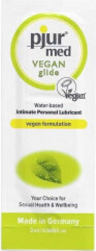 - Med Vegan Glide Vannbasert glidemiddel 2 Ml