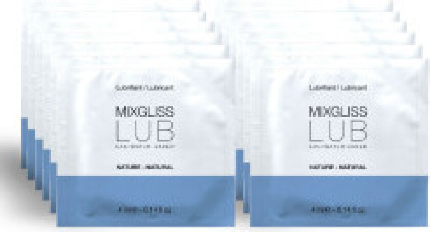 - Naturlig vannbasert glidemiddel 12 Enkeltdose 4 Ml