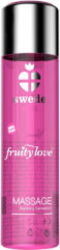 - Fruity Love Warming Effect Massasjeolje Rosa Bringebær Og Rabarbra 120 Ml