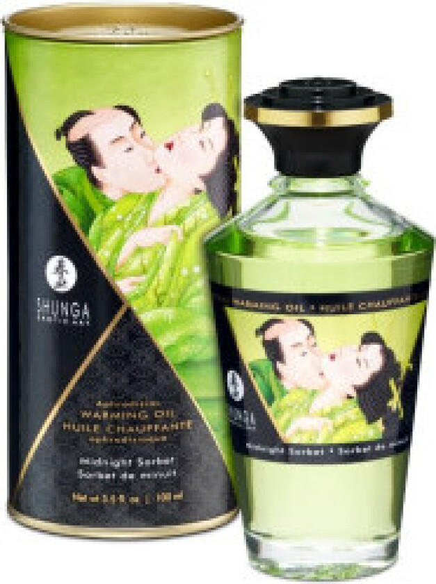Shunga - Massasjeolje Med Varmeeffekt Midnight Sorbt Flavor 100 Ml