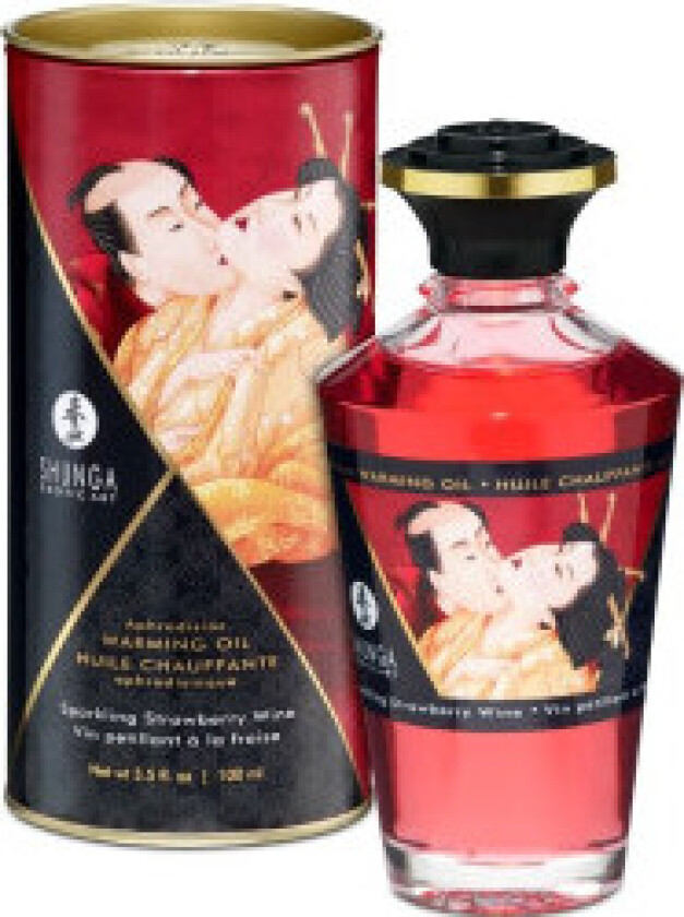 Shunga - Jordbær Og Cava Varmeeffekt Massasjeolje 100 Ml