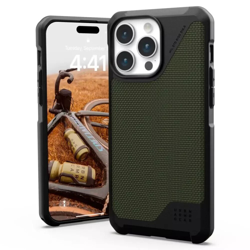 iPhone 15 Pro Max METROPOLIS LT Series Deksel - DuPont™ Kevlar - MagSafe Kompatibel - Olive