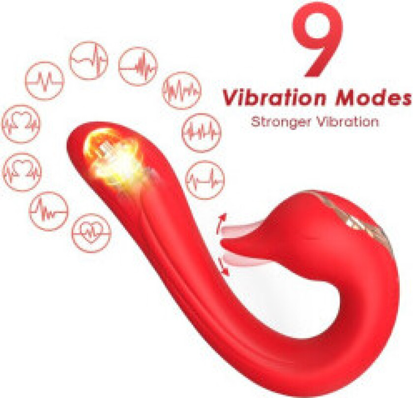 Armony - Delfin Vibrator Multiposition & Heat Effect Red
