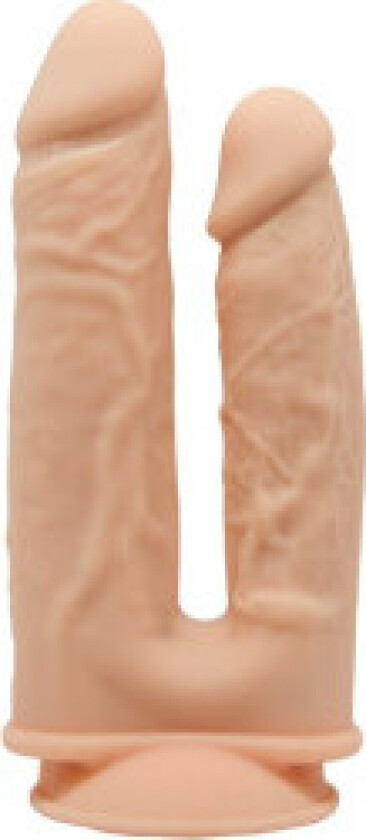 - Model 1 Realistic Penis Double Penetration Vibrator Premium Silexpan Silikonfjernkontroll 17,5 / 19,5 Cm