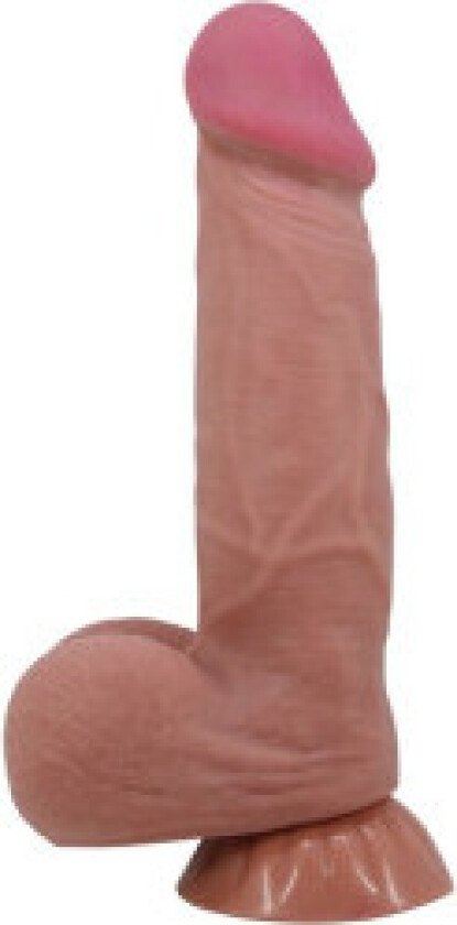 Pretty Love - Sliding Skin Series Realistisk dildo med glidende brun hud sugekopp 20,6 cm