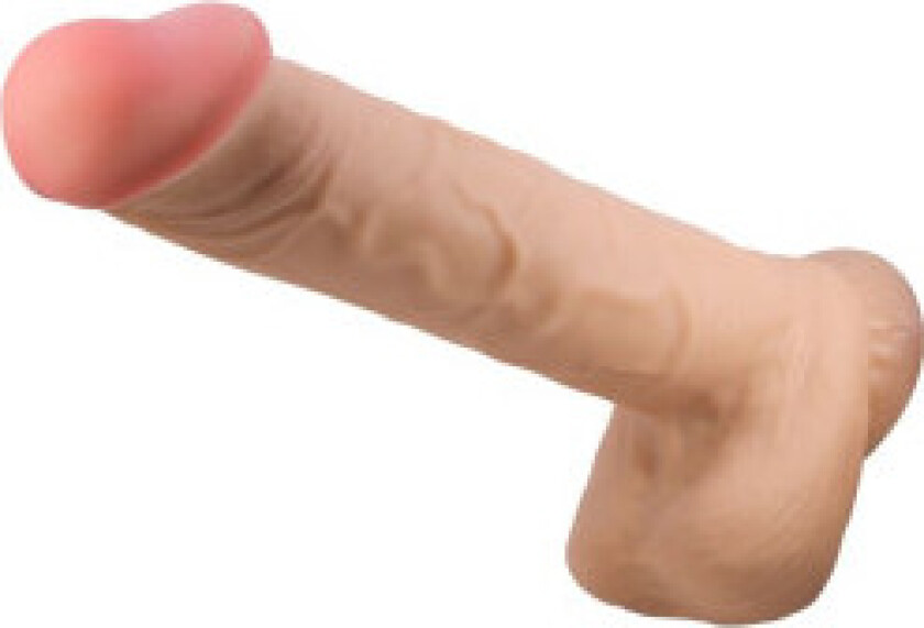Pretty Love - Sliding Skin Series Realistisk dildo med glidende hud sugekopp Kjøtt 26 Cm