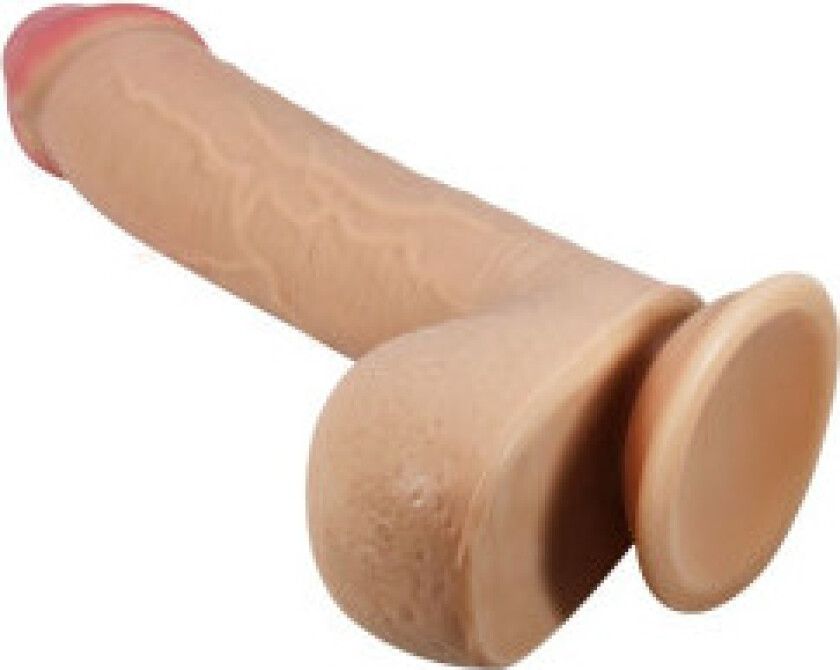Pretty Love - Sliding Skin Series Realistisk dildo med glidende hud sugekopp Kjøtt 23,4 Cm