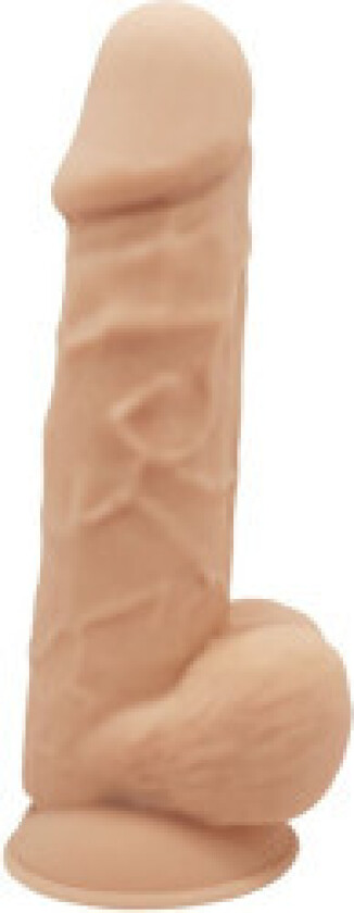 - Model 1 Realistic Penis Vibrator Silikon Premium Silexpan-fjernkontroll 21,8 Cm