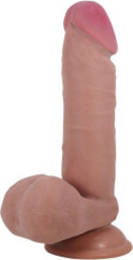 Pretty Love - Sliding Skin Series Realistisk dildo med glidende hud sugekopp kjøtt 20,5 cm