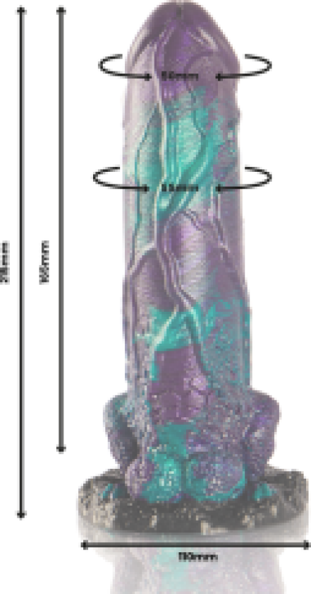 - Basilisk Dildo Double Scaly Pleasure Stor størrelse