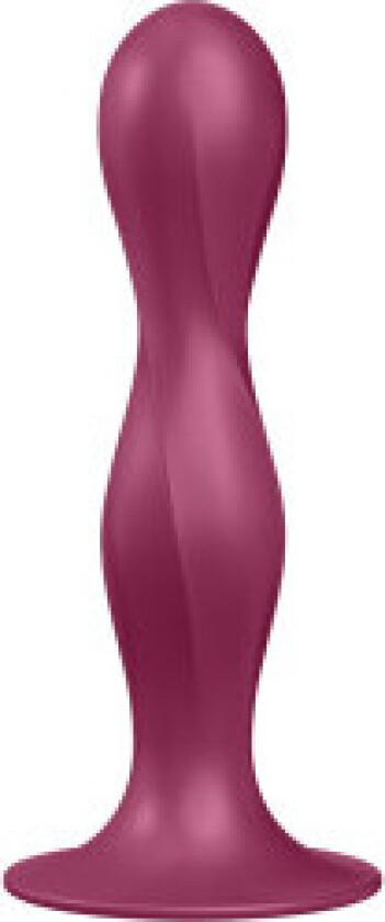 Satisfyer - Double Ball-R Silikon Dildo Granat