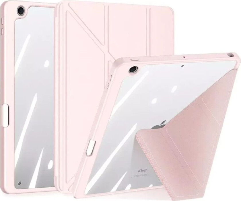 iPad 10.2" (2021 / 2020 / 2019) Kunstskinn / Plast Flip Deksel - DUX DUCIS MAGI Series - Gjennomsiktig / Rosa
