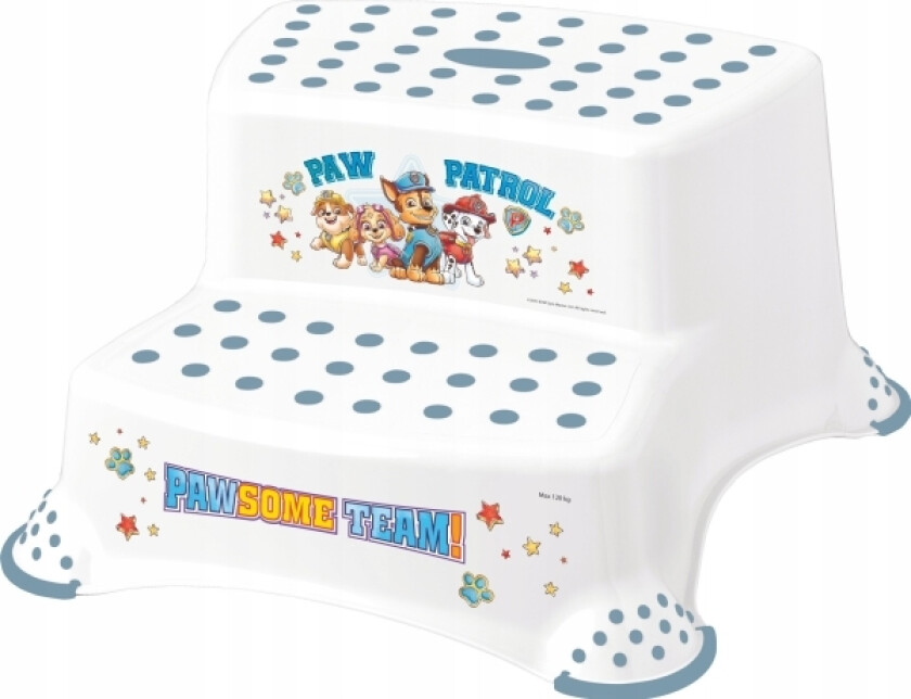 Bilde av Barnetrinn Krakk "Igor Paw Patrol" To-Trinns, Hvit Med Trykk, Lastekapasitet: 120 Kg, Med - 1 Stk (1003210029300)