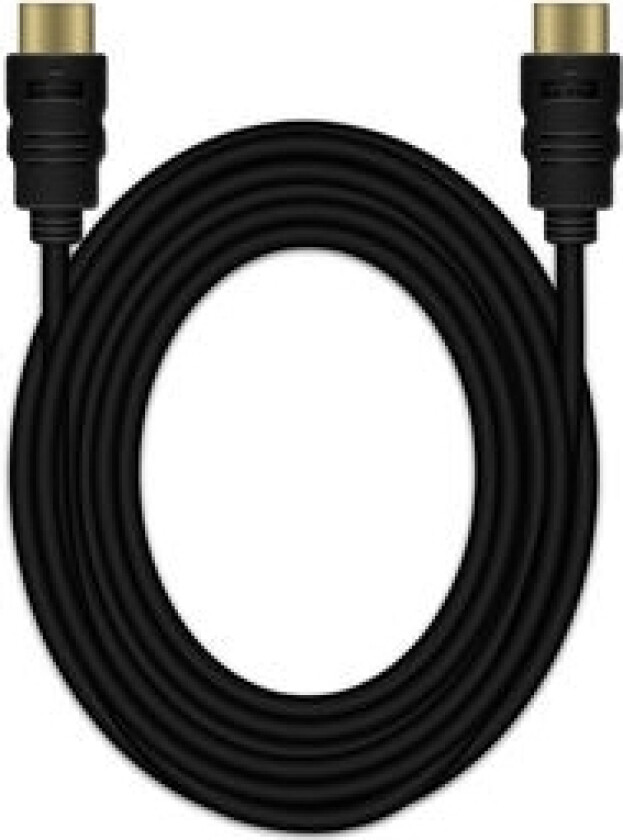 Mediarange - Hdmi-Kabel Med Ethernet - Hdmi Plugg Til Hdmi Plugg - 5 M - Trippel Beskyttelse - Svart - Rund, 4K-Støtte