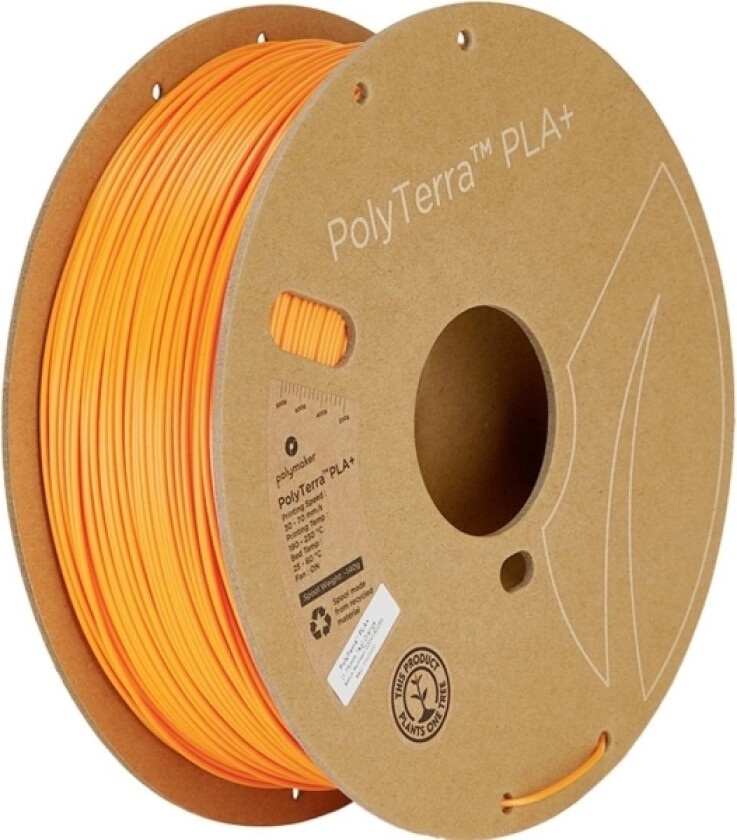 Polymaker Pa05002 Regular Filament Pla+ Med Lavere Kunststofindhold, Høj Grad Af Stivhed 1.75 Mm 1000 G Orange Polyterra™ 1 Stk