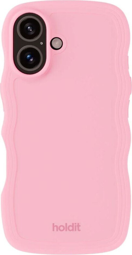 Holdit iPhone 16 Wavy Deksel - Pink
