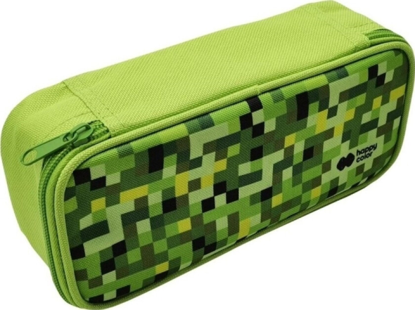 Happy Color Pennal Rektangulært Pennal Med 1 Glidelås Og Innvendig Klaff Pixi Grønn