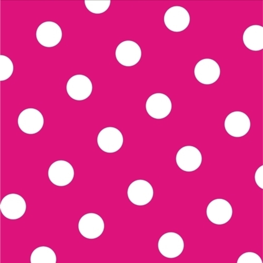 Servietter Fuchsia / Rosa med prikker, pk/20