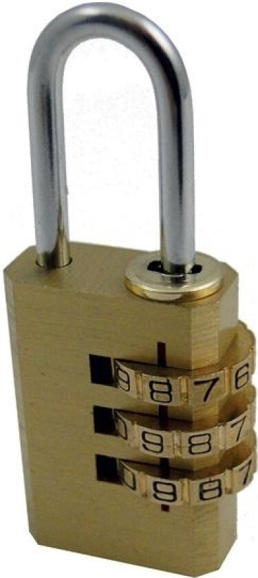 Hængelås Pavo Kode-/Nummerlås, Messing