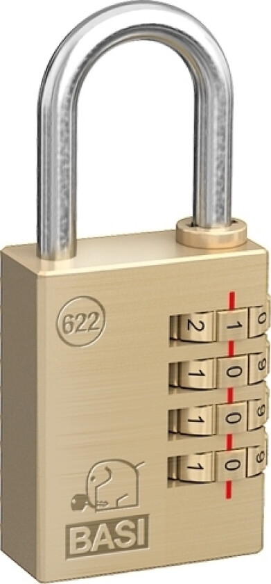 6220-4000, Tradisjonell, Kombinasjonslås, Oppbevaringsskap, Messing, Sølv, Messing, U-Formet