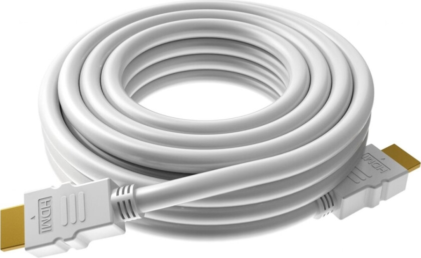 Techconnect - Hdmi-Kabel Med Ethernet - Hdmi Hann Til Hdmi Hann - 10 M - Hvit - 4K 30Hz Støtte