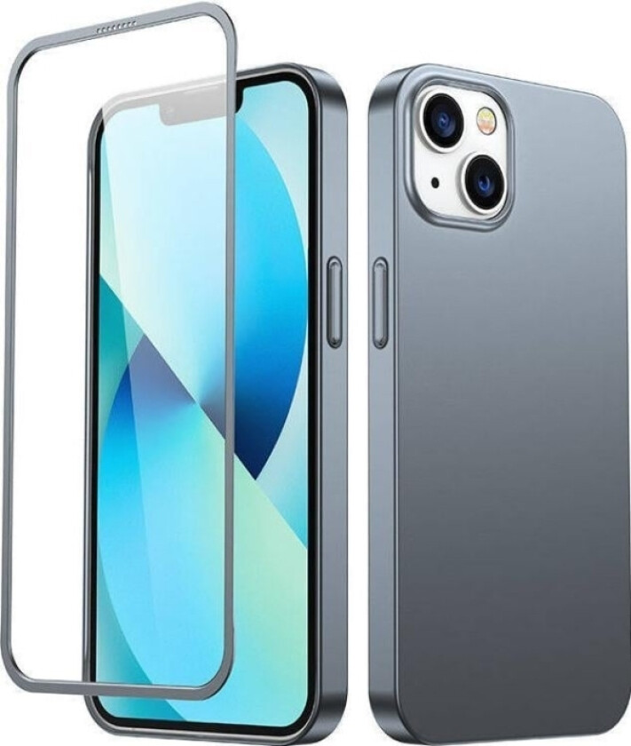 360 Full Case-Deksel For Iphone 13 Bak- Og Frontdeksel + Herdet Glass Grå (Jr-Bp927 Anløpet)