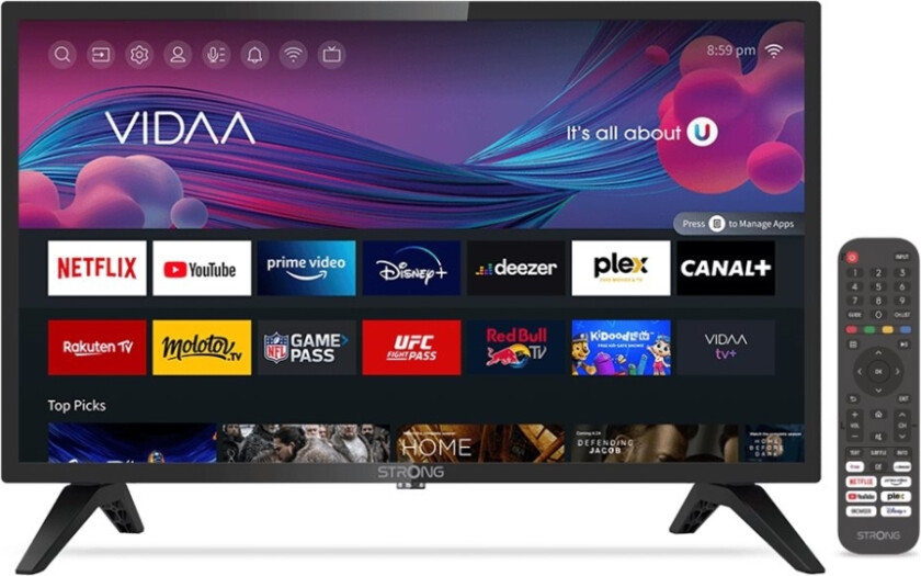 Srt 24He4203 - 24" Diagonalklasse (23.6" Synlig) - E420 Series Led-Bakgrunnsbelyst Lcd Tv - Smart Tv - Vidaa - 720P 1366 X 768 - Svart