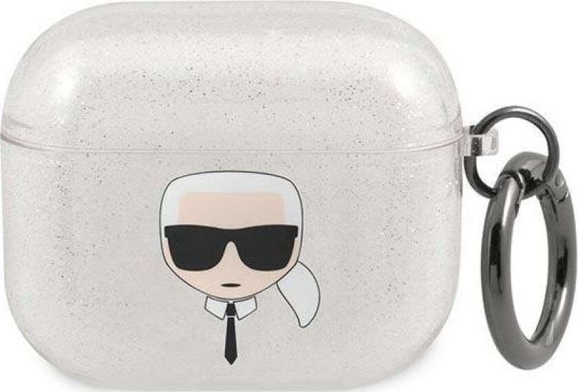 Kla3ukhgs Airpods 3 Deksel Sølv/Sølv Glitter Karl`S Head