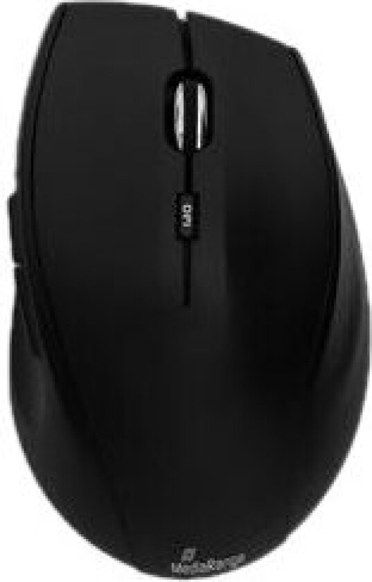 Mediarange Mros208 - Mus - Optisk - 5 Knapper - Trådløs - 2.4 Ghz - Usb Trådløs Mottaker - Svart