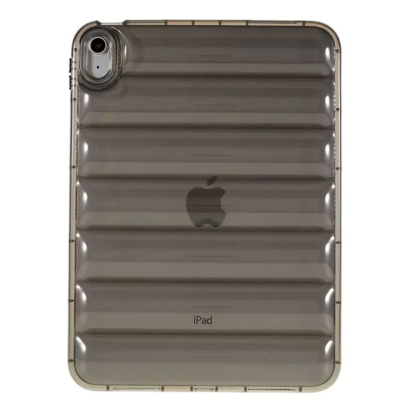 iPad 10.9" (2022) Fleksibelt Bakdeksel - Riller - Grå