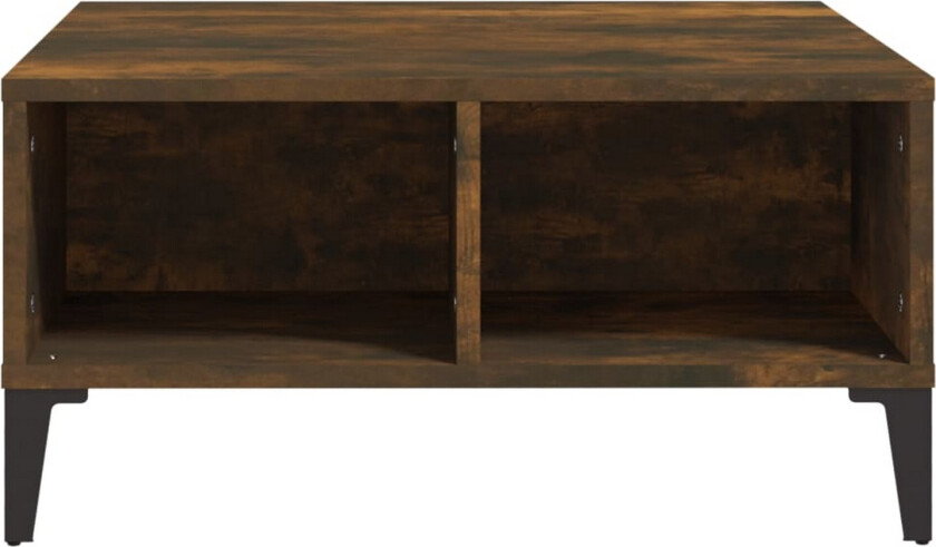 Salongbord røkt eik 60x60x30 cm sponplate - Brun